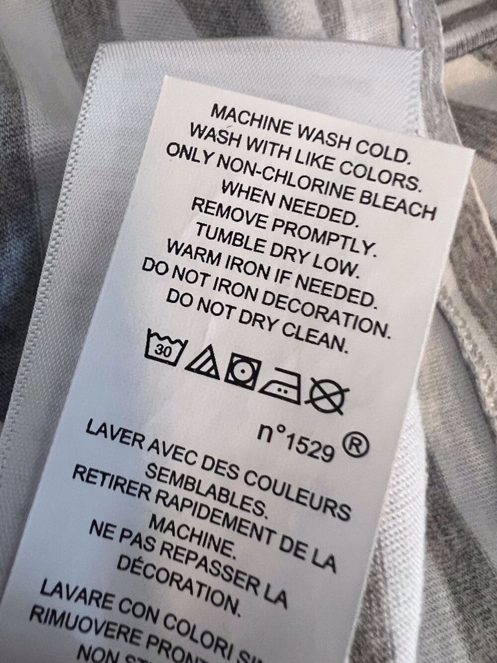 Polo by Ralph Lauren Gray & White Striped Short-Sleeve Crewneck Tee NEW - Picture 11 of 12